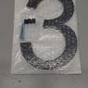 DEWEL 8 inch Floating Large House Numbers for Outside, Black Modern House Address Numbers Decor for 911 Visibility Signage with Nail Kits (House Number 3)