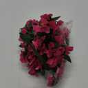 Artificial Faux Bougainvillea Flowers Plants for Outdoor Outside Summer Decoration, 2 PCS Fake Silk Long Trailing Vines UV Resistant Realistic for Front Door Porch Planter Urn Patio Balcony, Hotpink