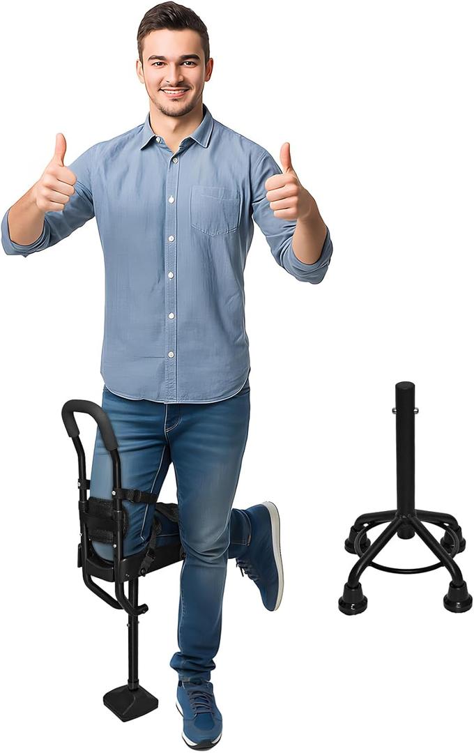 Hands Free Knee Crutch for Foot & Ankle Injuries  Alternative to Crutches & Knee Scooters, Comfortable Pain-Free Support for Below-The-Knee Recovery, Adjustable Straps & Shock Absorption