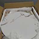 Side Table, Round End Table with 2 Storage Shelves, Compact Living Room Accent Table, Space-Saving Small Bedside Table, 18x18x22in, Marble White, Large