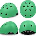 Kids Toddler Bike Helmet,2 Sizes Adjustable Youth Boys Girls Helmet Multi-Sports Adjustable for Scooter Bicycle Skateboard Cycling Roller Inline Skating (Medium: 21.3"-22.4" / 54-57 cm, Matte New Green)