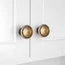 HOMOTEK 15 Pack Cabinet Knobs Drawer Pulls Zinc Stepped Round Dresser Handle,Kitchen,Cupboard, Bathroom, Wardrobe, Cabinet Hardware,Brass Bronze