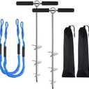 Sand Anchor for Boat, Beach Anchor Boat Sand Anchor with Bungee Dock Line to Hold Watercraft Secure, Jet Skis,Kayak ect.Apply to The Sandbar Anchor or Shallow Water Anchor(2 Material 3 Size)