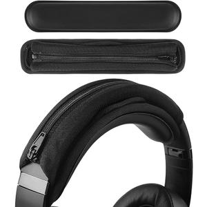 Geekria NOVA Protein Leather Headband Pad Compatible with Bose Beats JBL Sony Hyperx, Headphones Replacement Band, Headset Head Cushion Cover Repair Part (Black)