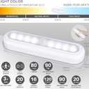 STAR-SPANGLED 3 Pack 7 Motion Sensor Lights Indoor Battery Operated, Stick on LED Light for Closet, Stairs, Under Cabinet, Cool White