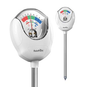 RAINPOINT Soil Moisture Meter for Plants - Accurate Plant Water Meter for Houseplants and Outdoor Plants,Gardening,Farming,No Batteries Needed (White)