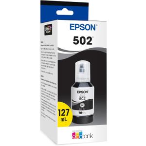 EPSON 502 EcoTank Ink Ultra-high Capacity Bottle Black Works with ET-2750, ET-2760, ET-2850, ET-3750, ET-3760, ET-3850, ET-4850, and other select EcoTank models (4.29 fl oz (Pack of 1), Black)