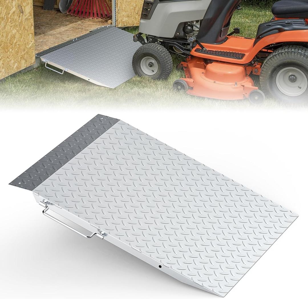 Upgraded Shed Ramp for Riding Mower 1 PC, 29" Lx24 W Anti-Slip Loading Ramps for Lawn Mowers,Pickup Trucks,Garage Threshold Doorway Tractor,Snow Blower,Garden Cart, 1500lbs Capacity