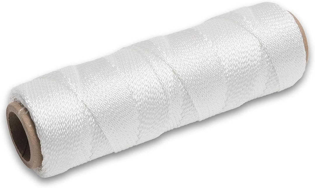 MARSHALLTOWN Masonry Line, Braided Nylon, White, 500 Foot, #18 Line Size, Masons and Archaeology, 623