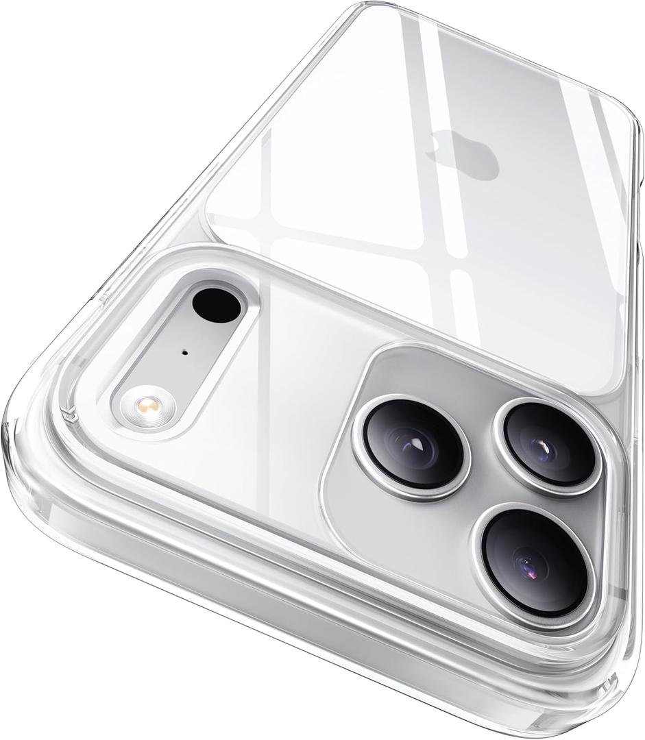 CASEKOO for iPhone 17 Pro Case Smooth Crystal Clear, Patented Anti-Yellow & Virgin TPU, 15FT Military Protection, Slim Transparent Women Men Funda para for iPhone 17 Pro Phone Case 6.3", Clear