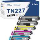 TN227 Toner Cartridge High Yield Replacement for Brother TN-227 TN223 TN 227BK 227C 227M 227Y to Work with Brother HL-L3270CDW MFC-L3770CDW HL-L3290CDW MFC-L3750CDW HL-L3210CW Printer (5 Pack)