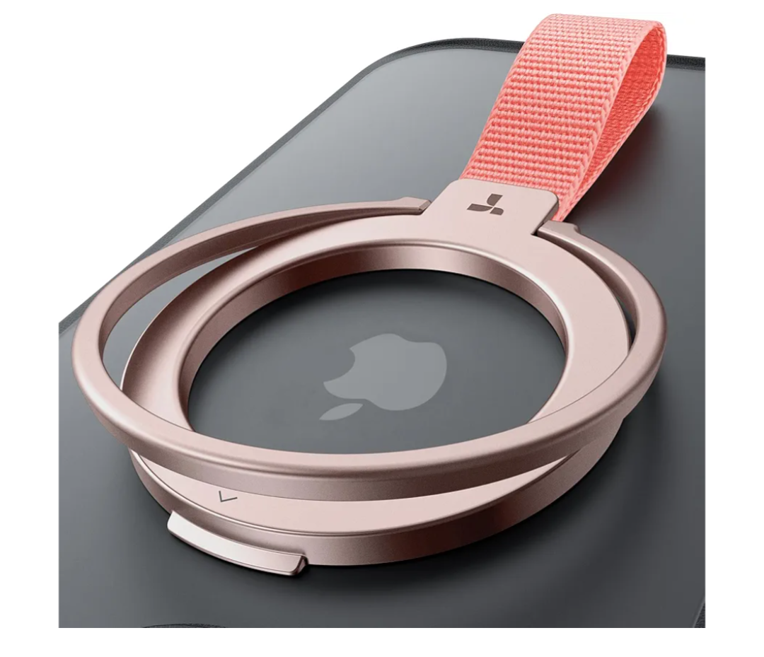 TORRAS 2025 Upgrade (Gen 6.0) Magnetic Phone Grip Holder Kickstand with Braided Strap, Fit for MagSafe Ring Removable, for iPhone 17 16,15, 14, 13 12 Pro/Max Samsung, Google (Rose Gold), Ostand Ring
