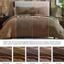 Geniospin Brown Queen Comforter Set - 7 Pieces Comforter Queen Size, Solid Bedding Set for All Season, Textured Bed in a Bag with Sheets