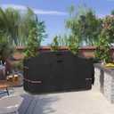 Bitubi 98 Inch Island Grill Cover - 600D Heavy Duty Waterproof All Weather Protection Extra Large Grill Cover,Black