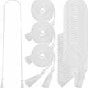24 pcs Graduation Honor Cords 68" Grad Braided Honor Cord with Tassel Honor Rope Grad Cords Bulk for Graduation Students Bachelor Master Doctoral Gown Grad Decor (White)