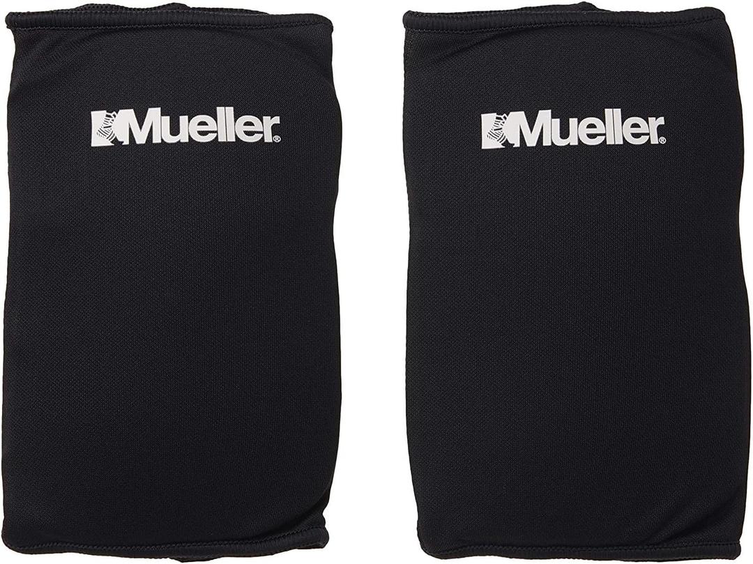 MUELLER Sports Medicine Multi-Sport Knee Pads, Knee Support for Men and Women, Ideal for Preventing Knee Pain, Black, 1 Pair, One Size