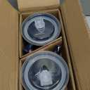 Ceramic Soup Bowl with Handle 32oz  Microwave Ramen Bowl with Lid, Soup Mugs & Cups for Cereal, Oatmeal, Ramen, Instant Noodle, Soup Container with Lid - Set of 2 (Vintage Blue)