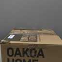 OAKOA Concrete Black Decorative Bowl for Home Decor - Black Fruit Bowl - Modern Pedestal Coffee Table Bowl for Entryway Table