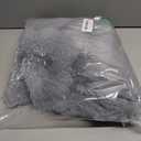 LIFEREVO Fluffy Faux Rabbit Fur Body Pillow Cover, Soft Cute Bubble Shaggy Plush Bed Body Pillowcase with Zipper Closure, Long 20"x54" Fuzzy Furry Pillow Case for Pregnancy Side Sleeper, Light Grey