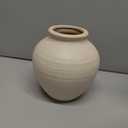 Ceramic Flower Vase Home Decor, 6.2 inch Farmhouse Rustic Vintage Decorative Vases, Pottery Terracotta Boho Flowers Vases for Dining Table, Living Room, Shelf, Kitchen, Bedroom (6.2"-White)