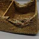 Seagrass Storage Basket for Bathroom, Toilet Tank Topper, Wicker Woven Storage Basket (16.5" x 5.5" x 3.5")
