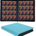 1000+ Pockets Trading Card Binder, 16-Pocket Card Ablum Compatible with MTG,Sports Cards & Other Standard Size Trading Cards (LIGHT BLUE)