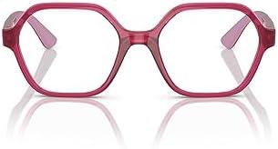 Vogue Eyewear VY2022 Hexagonal Prescription Eyewear Frames, Transparent Cherry/Demo Lens, 45 mm