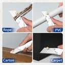 2 x Folding Pocket Knife with 10 replacement blades, EDC Utility Knife for Camping and work