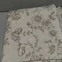 jinchan Linen Floral Curtains Extra Wide for Patio Sliding Glass Door Room Divider Curtain for Living Room 96 Inch Length Farmhouse Peony Green Printed Curtain Set 1 Panel