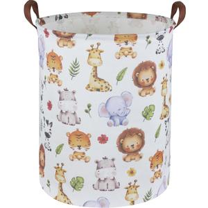 Kids Laundry Hamper,Baby Laundry Basket Animal Storage Baskets for Kids Room Decor,Nursery Hamper,Bedroom,Toy Organizer,(Cute Animal)