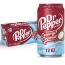 Dr Pepper Creamy Coconut Soda, 12 fl oz cans, 12 Pack (EXP 12/15/26)