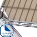 Seville Classics Heavy Duty Fitted Wire Shelf Liners Water-Resistant Protector Mat, Non-Adhesive, for Wired Shelves, Office, Kitchen, Garage (2 Pieces), Semi-Transparent Taupe, fits 30" x 14" Shelf