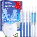 Teeth Whitening Kit with LED Light,Teeth Whitening 4 Whitening Gels & 2 Desensitizing Gels 35% Carbamide Peroxide, Helps Remove Surface Stains from Coffee, Food, Portable Oral Care Set for Fast Result (Blue)