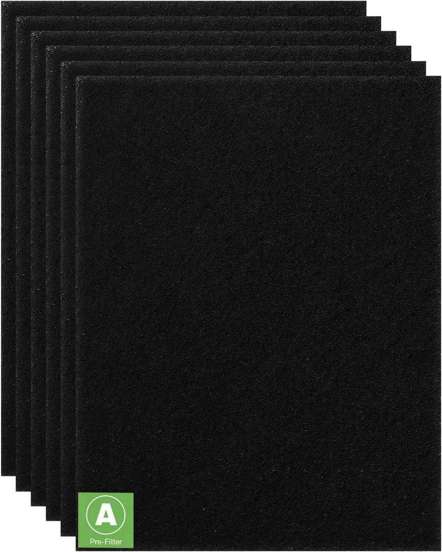 HRF-A300 Pre Filter A Replacement for Honeywell Air Purifier HPA300 Series, Funmit 6 Pack Precut Activated Carbon Pre Filter Compatible with Honeywell Air Purifier Prefilter A