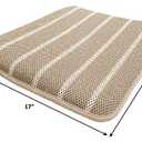 Honeycomb Indoor/Outdoor Classic Stripe Camel 3D Air Mesh Seat Cushion: Quick Dry, Breathable, Pack of 2 Patio Cushions: 17 x 18 x 1.5