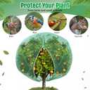 24 x 24 Ft Extra Large Fruit Tree Netting Cover with Zipper and Drawstring, Insect Bird Barrier Netting for Garden Protection, Keep Birds Squirrels Cicadas and Small Fly Out