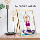 YiPinYin Gold 5x7'' Floating Frame Set of 2, For Photo Sizes 3.5x5'', 4x6'', 5x7'', Luxury Modern Gold Metal Frames for Tabletop/Shelf, Wedding, Birthday, Home or Office Decoration
