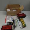 6 Inch Trailer Lights LED Kit, Submersible LED Boat Trailer Lights Rectangle Stop Turn License Plate Boat Trailer Light Kit w/25ft Wiring Harness Trailer Light 12V