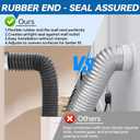Dryer Vent Hose for Tight Space, 90 Degree Dryer Vent Elbow Connector Kit with 6-Layer Flexible Aluminum Duct, Space-Saving 4 Inch Dryer Hose Kit with Elastic Rubber Seal