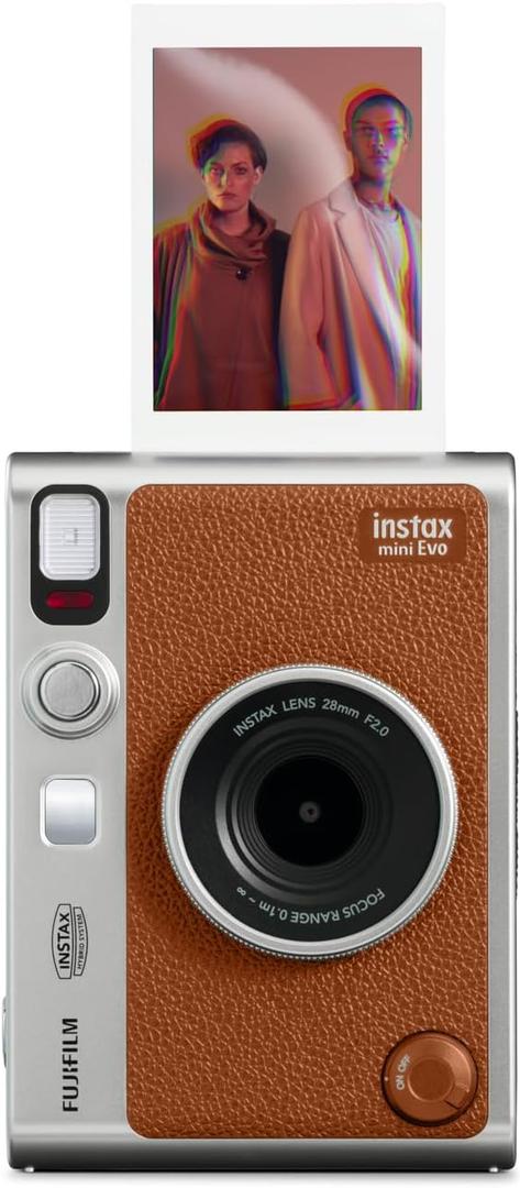 Fujifilm Instax Mini EVO Instant Camera - Brown