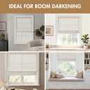 Madison Park Cordless Roman Shades, Room Darkening Window Blind Privacy Window Shades, Thermal Insulated Cordless Window Treatment for Bedroom, Living Room, Quincy, Single Panel 34" W X 64" L Linen