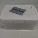 Creahaus 16L Organizers and lego storage Box with Removable Tray and lego building tray kids storage boxes Craft Box for Lego Art, Playdoh, Tool, Craft, Toy(Clear)