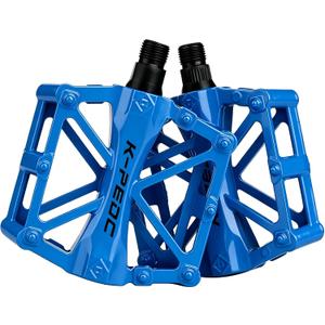 Aluminium CNC Bike Pedals 9/16", Lightweight Mountain Road Bike Pedal with 16 Anti-Skid Pins Bicycle Pedals for MTB BMX