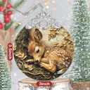 3" Stained Glass Deer Ornament, Christmas Ornament, Christmas Ornaments for Tree, Heirloom Keepsake, Gift Exchange, Gift Idea, Bauble Present