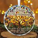 GAUDORA Anniversary Wedding Gifts for Couple - Glass Ornaments for Tree Decorations - 50th Anniversary Wedding Gifts for Women Men Him Her Husband Wife Parents Grandparents