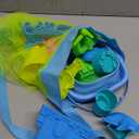 Collapsible Beach Toys for Kids Toddlers, Collapsible Sand Container and Shovels Set with Mesh Bag, Travel Sand Castle Building Kit, Sandbox Toys, Foldable Beach Essentials for Toddlers Kids Age 3-10