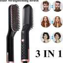 Mini Anti-Scald Beard Straightener Comb for Men with Auto-Shutoff | 3ulti-Function Hair Styler