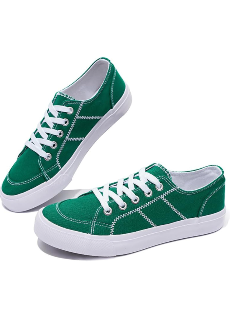 Women's Blake Sneaker, Tennis Shoes for Casual Occasions, Low Top Flats - Green, 8.5