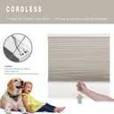 Changshade Blackout Cellular Shades Cordless Blinds for Indoor Windows, Room Darkening Honeycomb Pull Down 1.5" Cell for Bedroom, Bathroom, Nursey, Beige, Shade Size 33.5 Inch Width, 72 Inch Height