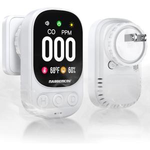 3-in-1 Carbon Monoxide Detector Plug in - Ultra HD Display with 85dB Sound & Light Alarm - Accurate 0-999 ppm Detection for Home, Office & Indoor Use